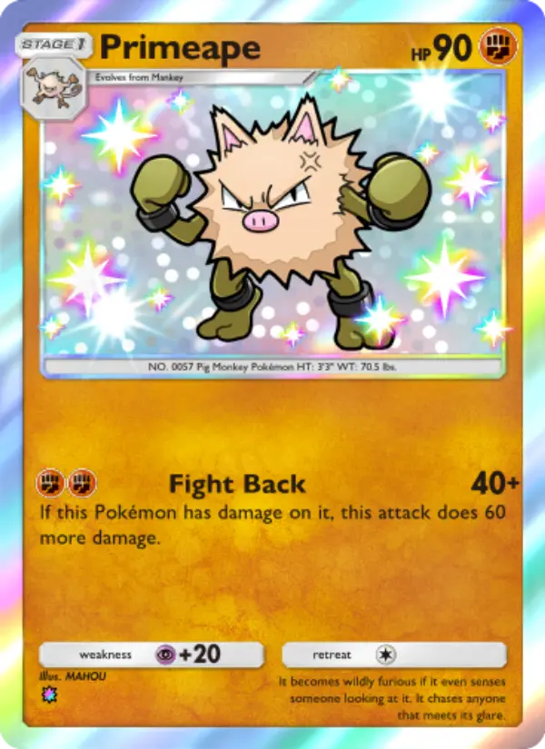 Primeape - Wisdom of Sea and Sky 222/161