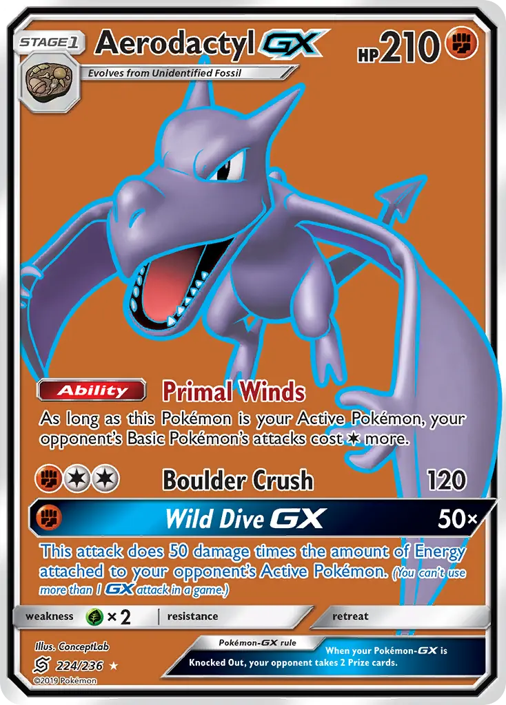 Aerodactyl-GX - Unified Minds 224/236 (Ultra Rare)