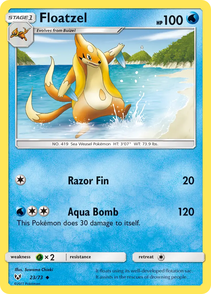 Floatzel - Shining Legends 023/073 (Regular)