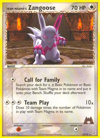 Team Magma's Zangoose - Team Magma vs Team Aqua 023/095 (Reverse Holo)