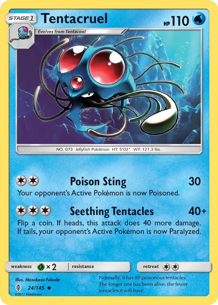 Tentacruel - Guardians Rising 024/145 (Reverse Holo)