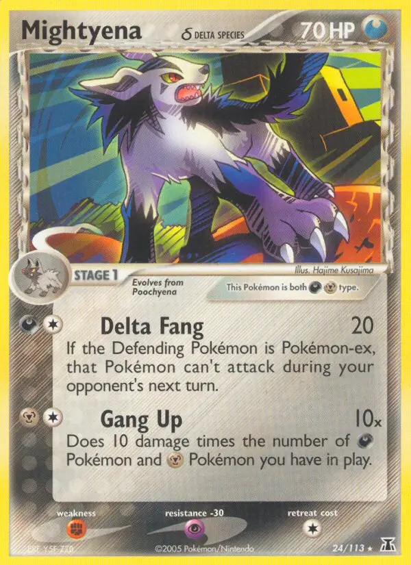 Mightyena δ - Delta Species 024/113 (Reverse Holo)