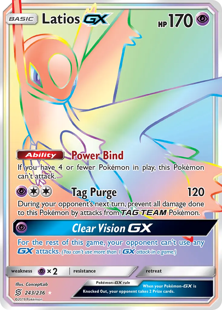 Latios-GX - Unified Minds 243/236 (Rainbow Rare)
