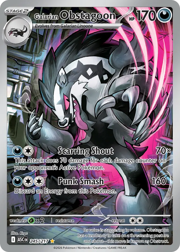 Galarian Obstagoon - Ascended Heroes 245/217 (Holo)