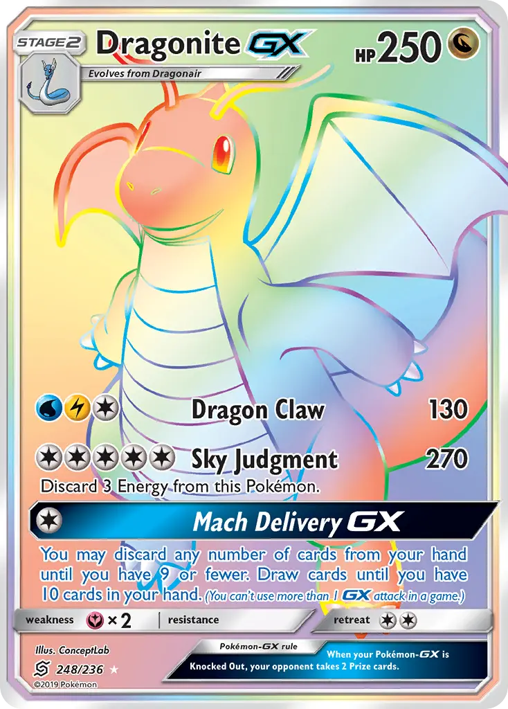 Dragonite-GX - Unified Minds 248/236 (Rainbow Rare)