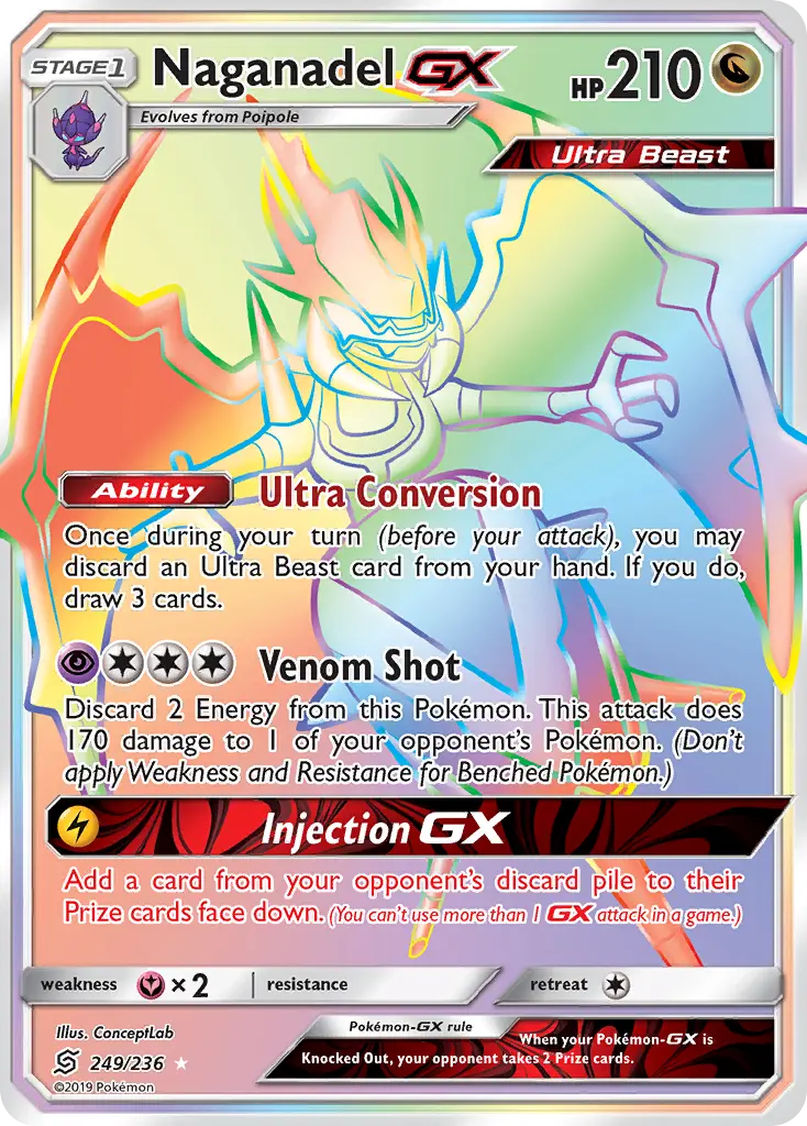Naganadel-GX - Unified Minds 249/236 (Rainbow Rare)