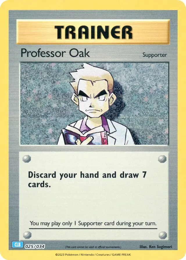 Professor Oak - Blastoise & Suicune ex 025/034 (Holo)