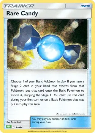 Rare Candy - Venusaur & Lugia ex 025/034 (Holo)