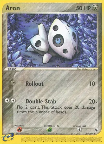 Aron - Ruby & Sapphire 025/109 (Regular)