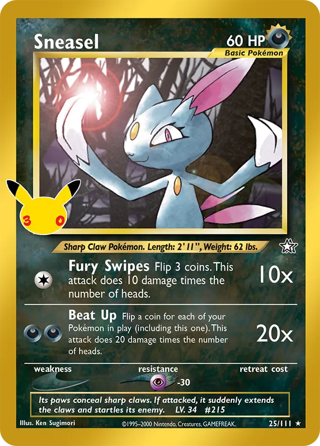 Sneasel [Neo Genesis] - 30th Celebration Classic Collection 25/111 (Holo)