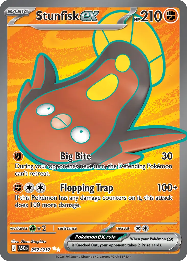 Stunfisk ex - Ascended Heroes 252/217 (Holo)