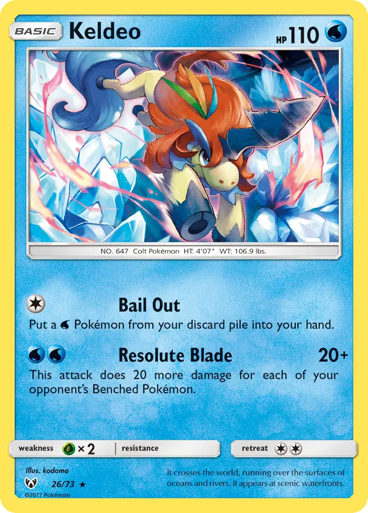 Keldeo - Shining Legends 026/073 (Reverse Holo)