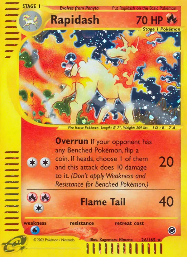 Rapidash - Expedition Base Set 026/165 (Holo)