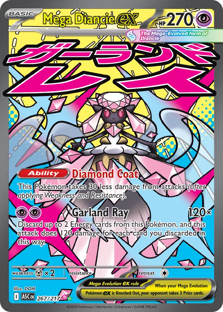 Mega Diancie ex - Ascended Heroes 267/217 (Holo)