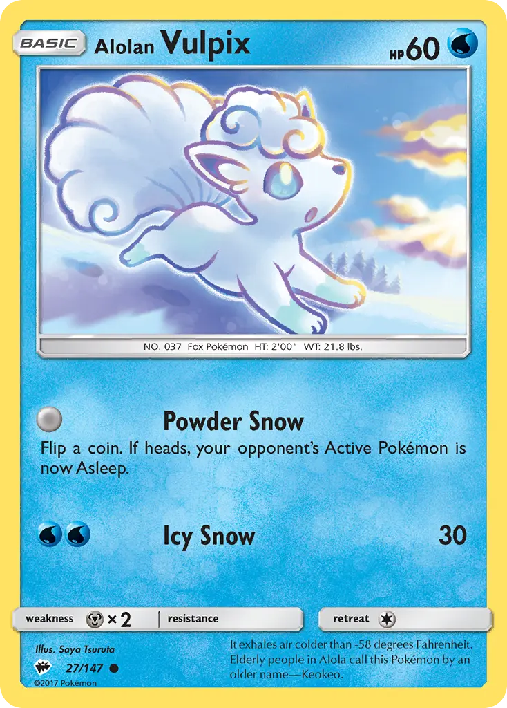 Alolan Vulpix - Burning Shadows 027/147 (Regular)