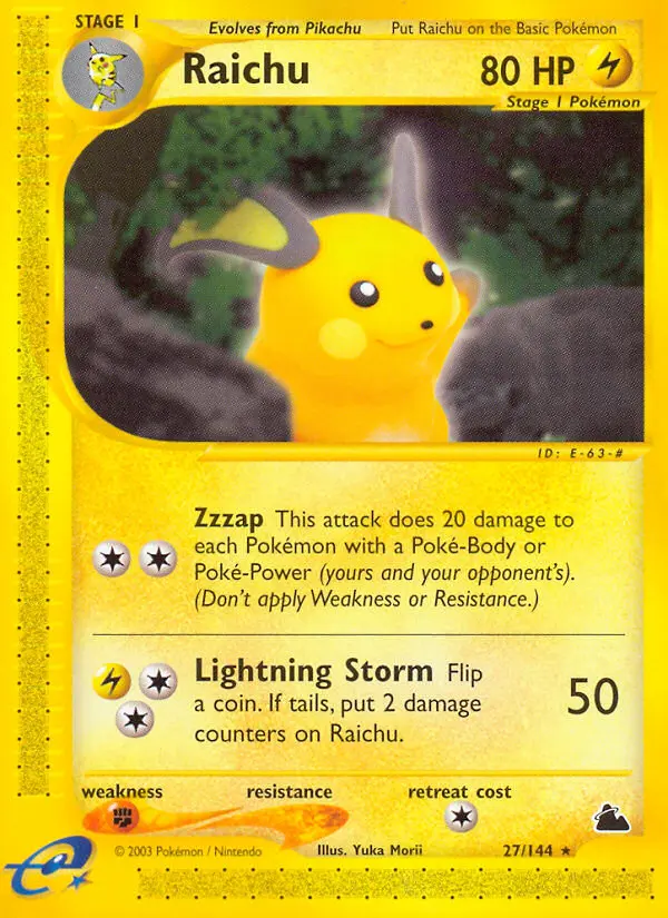 Raichu - Skyridge 027/144 (Regular)