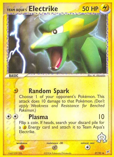 Team Aqua's Electrike - Team Magma vs Team Aqua 027/095 (Reverse Holo)