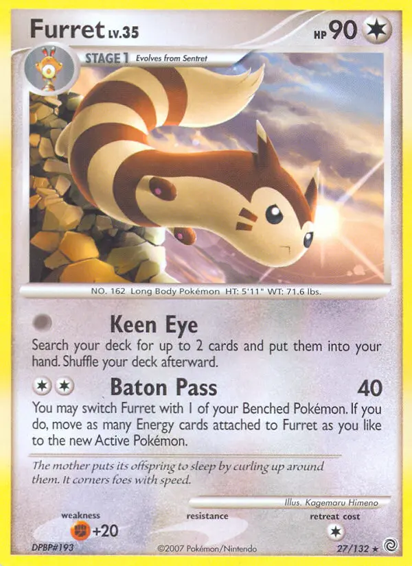 Furret - Secret Wonders 027/132 (Reverse Holo)
