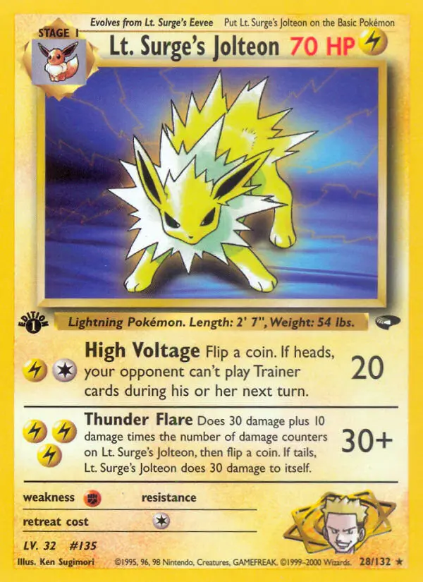 Lt. Surge's Jolteon - Gym Challenge 028/132 (Regular)