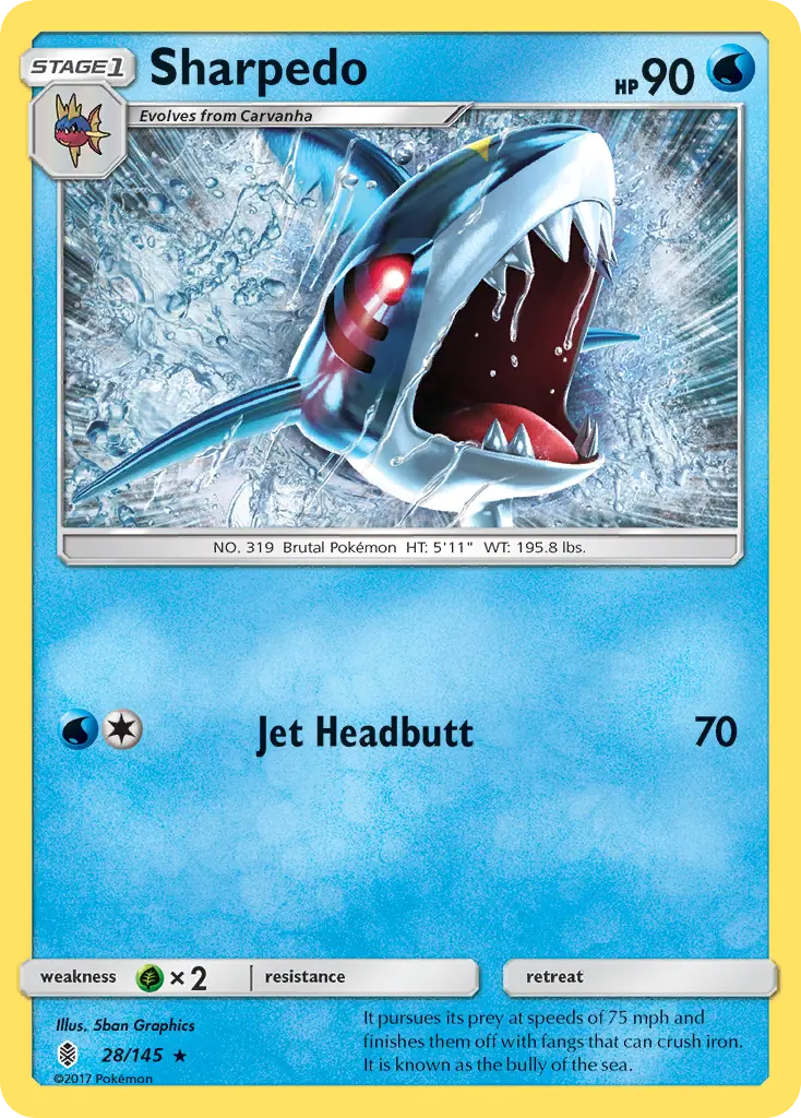 Sharpedo - Guardians Rising 028/145 (Regular)