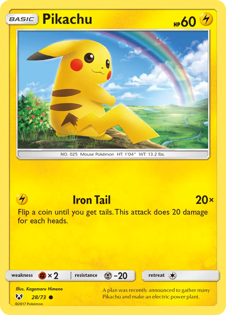 Pikachu - Shining Legends 028/073 (Regular)
