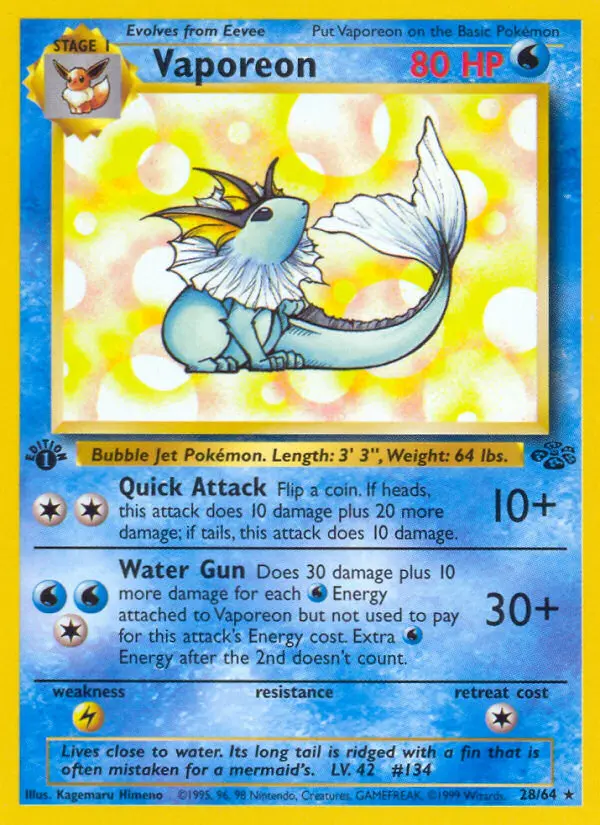 Vaporeon - Jungle 028/064 (Regular)