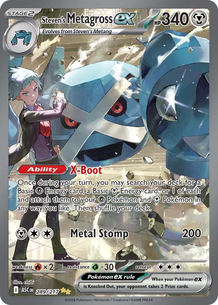 Steven's Metagross ex - Ascended Heroes 289/217 (Holo)