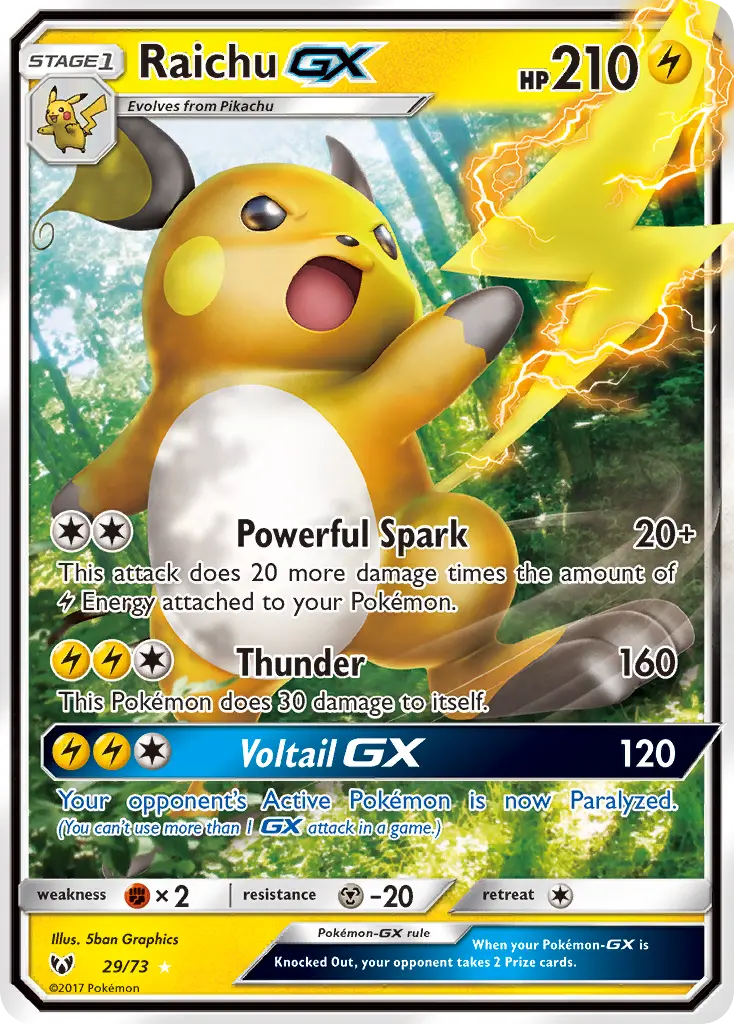 Raichu-GX - Shining Legends 029/073 (Rare Holo GX)
