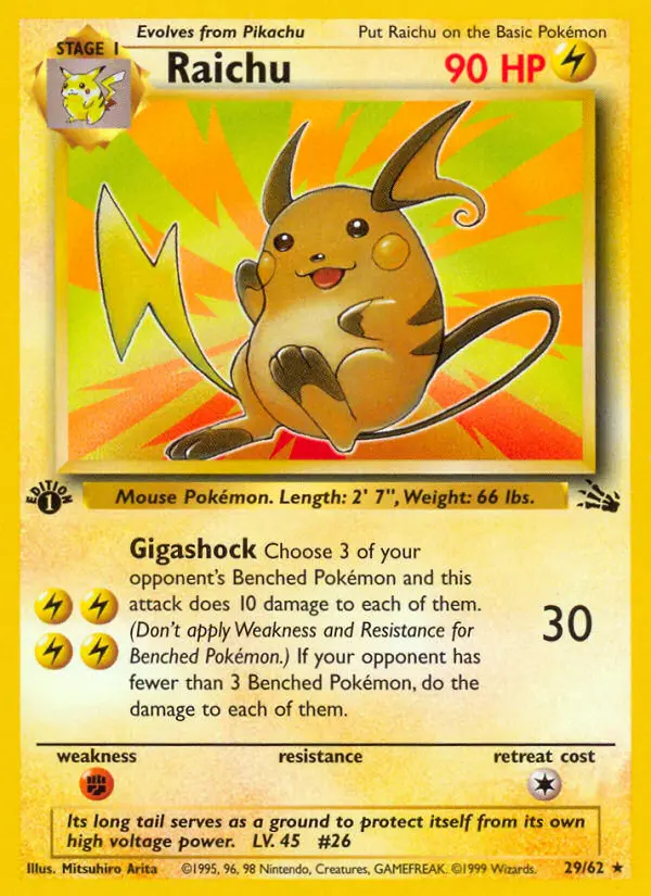 Raichu - Fossil 029/062 (Regular)