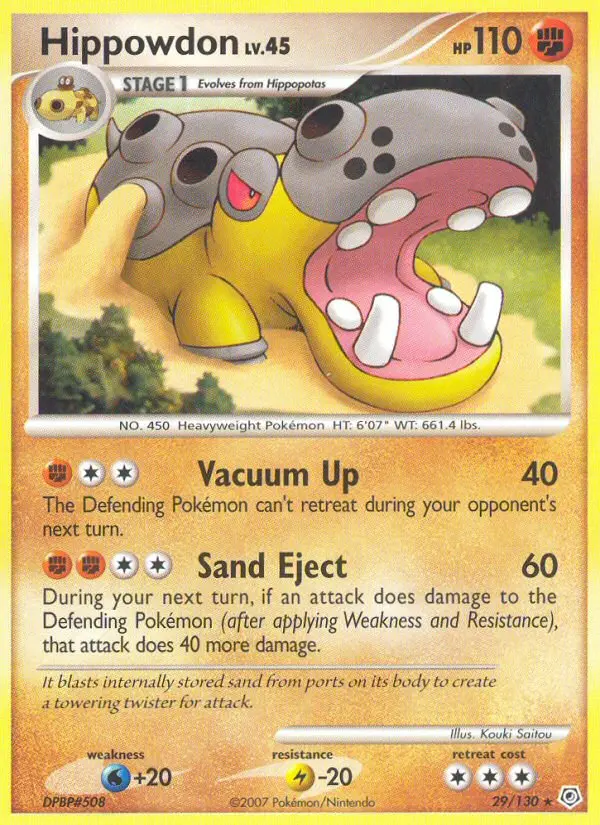 Hippowdon - Diamond & Pearl 029/130 (Reverse Holo)