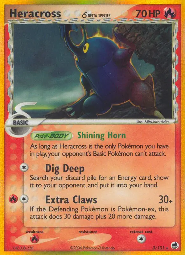 Heracross δ - Dragon Frontiers 003/101 (Holo)