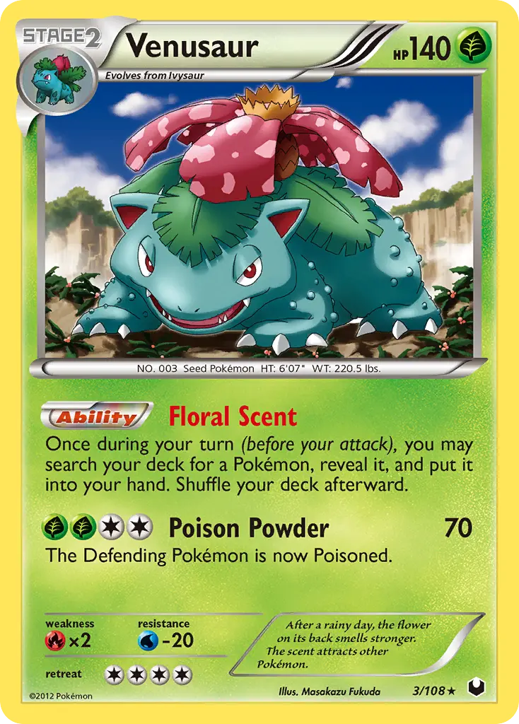 Venusaur - Dark Explorers 003/108 (Reverse Holo)