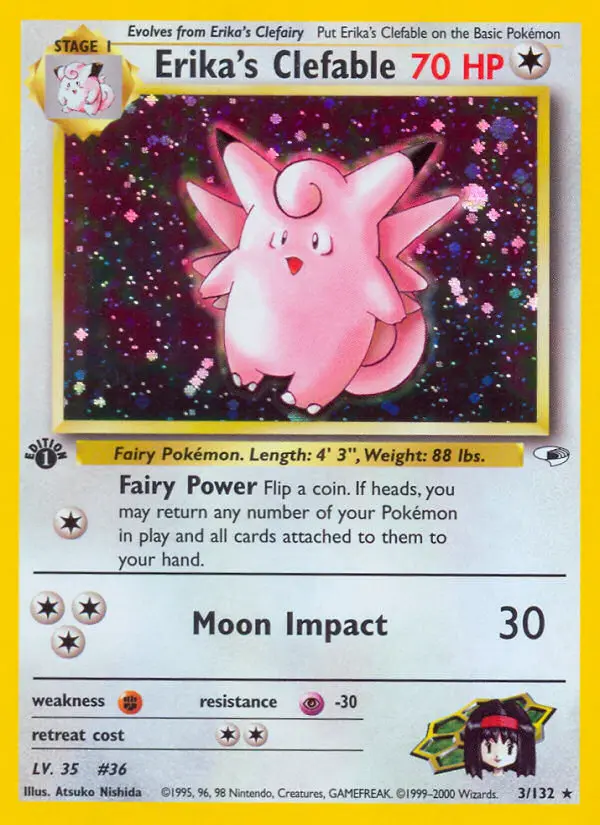 Erika's Clefable - Gym Heroes 003/132 (1st Edition)
