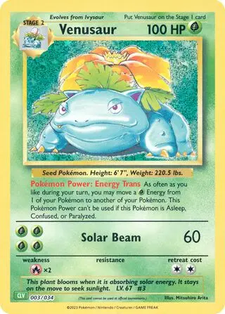 Venusaur - Venusaur & Lugia ex 003/034 (Holo)