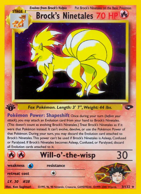 Brock's Ninetales - Gym Challenge 003/132 (1st Edition)