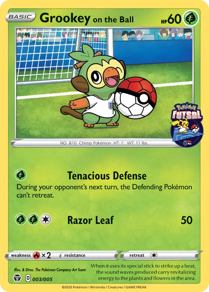 Grookey on the Ball - Pokémon Futsal Collection 003/005 (Regular)