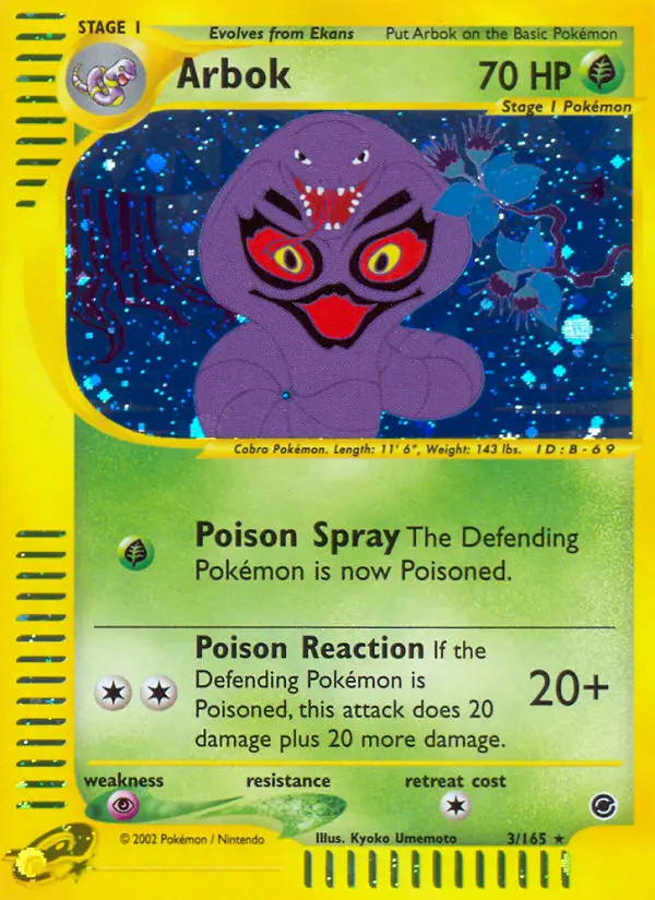 Arbok - Expedition Base Set 003/165 (Holo)