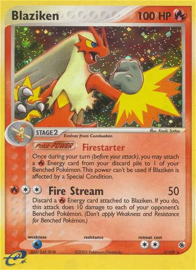 Blaziken - Ruby & Sapphire 003/109 (Reverse Holo)