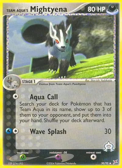 Team Aqua's Mightyena - Team Magma vs Team Aqua 030/095 (Reverse Holo)