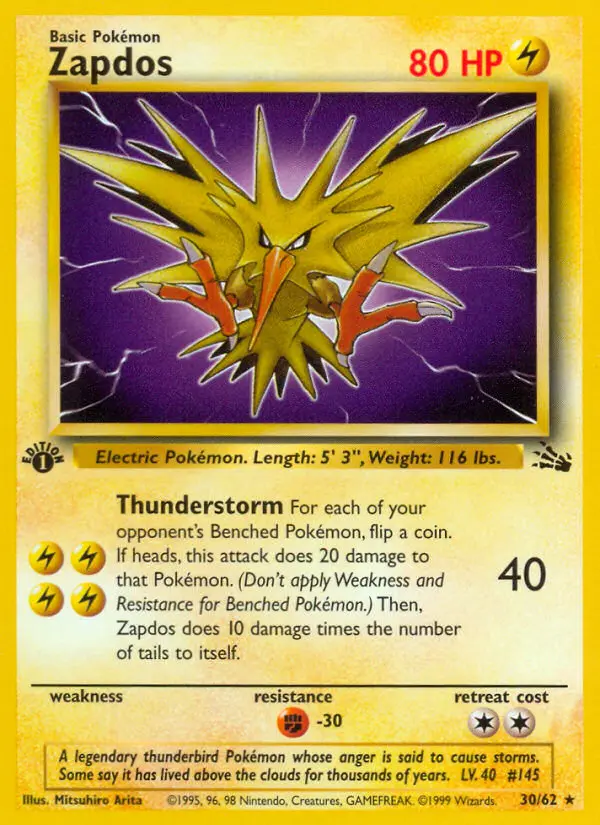 Zapdos - Fossil 030/062 (Regular)
