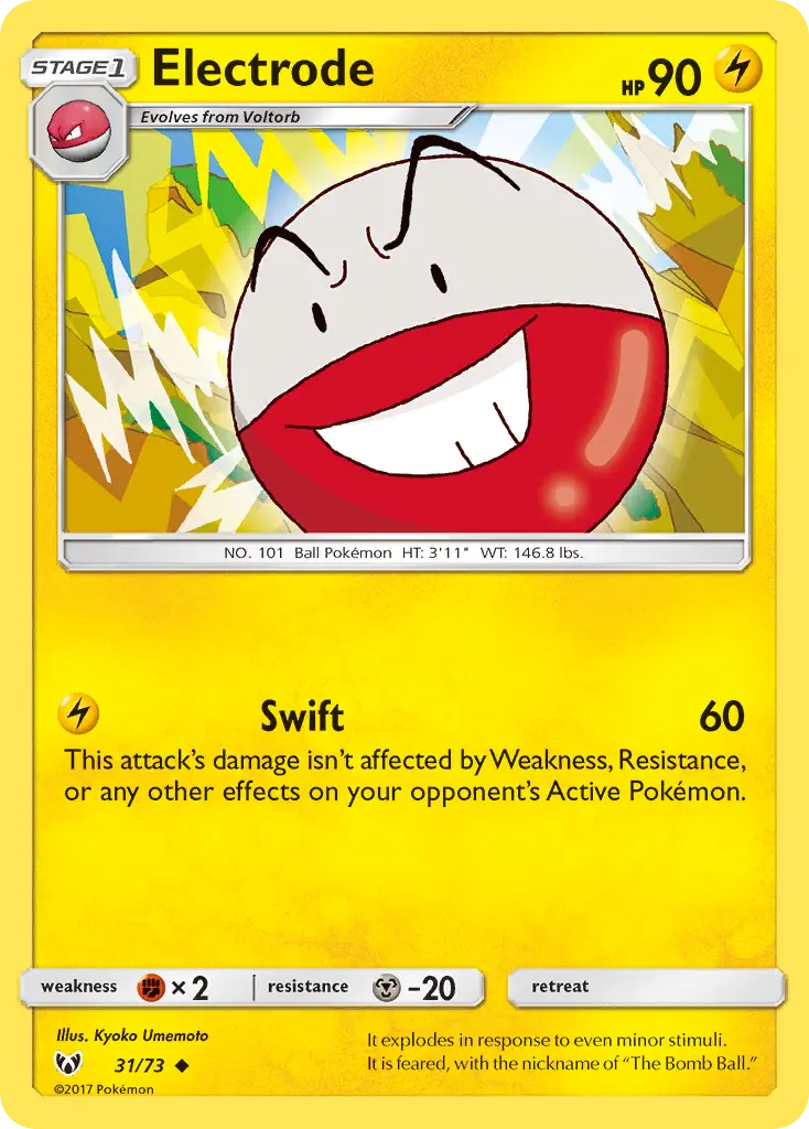 Electrode - Shining Legends 031/073 (Reverse Holo)