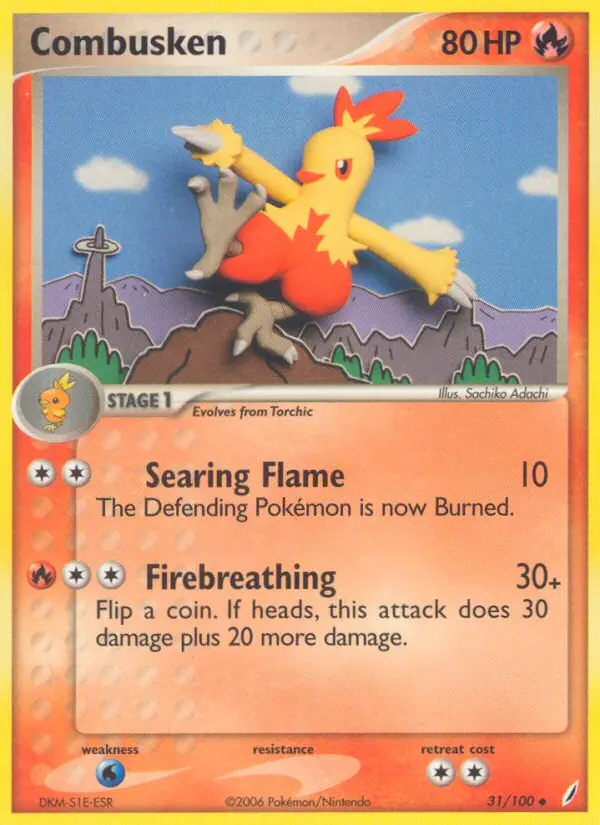 Combusken - Crystal Guardians 031/100 (Reverse Holo)