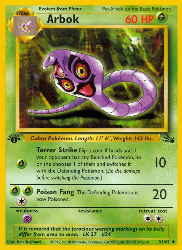 Arbok - Fossil 031/062 (Regular)