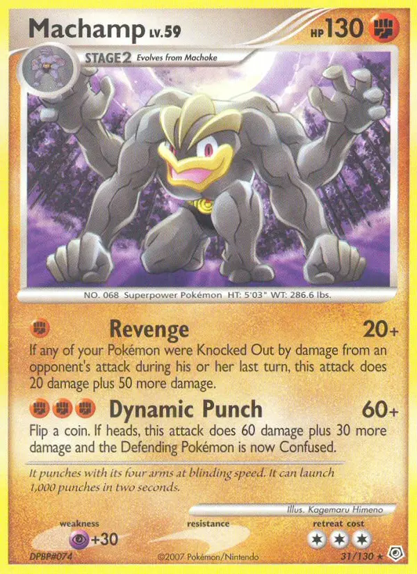 Machamp - Diamond & Pearl 031/130 (Reverse Holo)