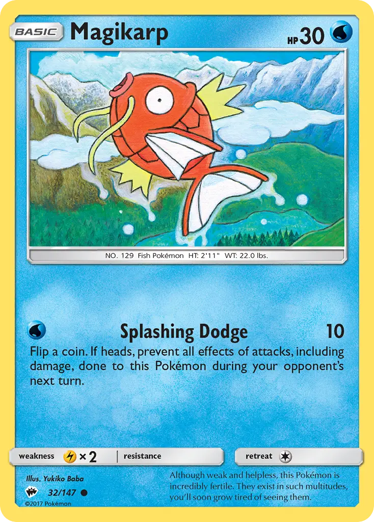 Magikarp - Burning Shadows 032/147 (Reverse Holo)