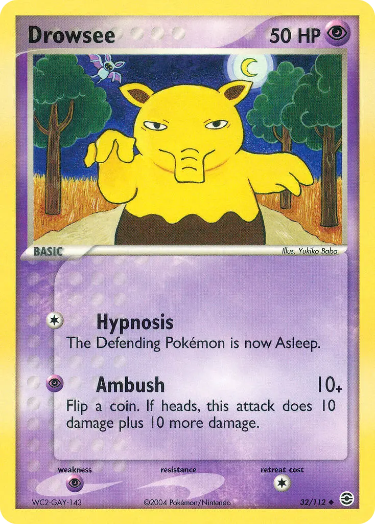 Drowzee - FireRed & LeafGreen 032/112 (Regular)