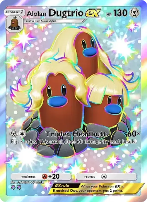 Alolan Dugtrio ex - Mega Rising 325/226