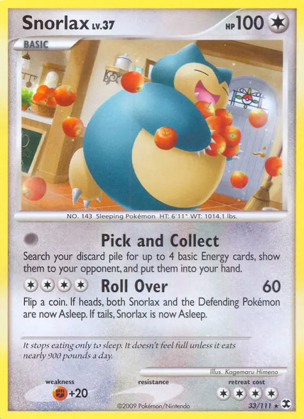 Snorlax - Rising Rivals 033/111 (Reverse Holo)