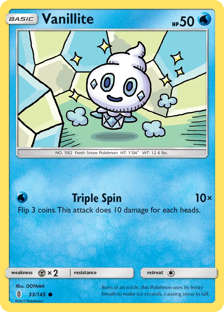 Vanillite - Guardians Rising 033/145 (Reverse Holo)