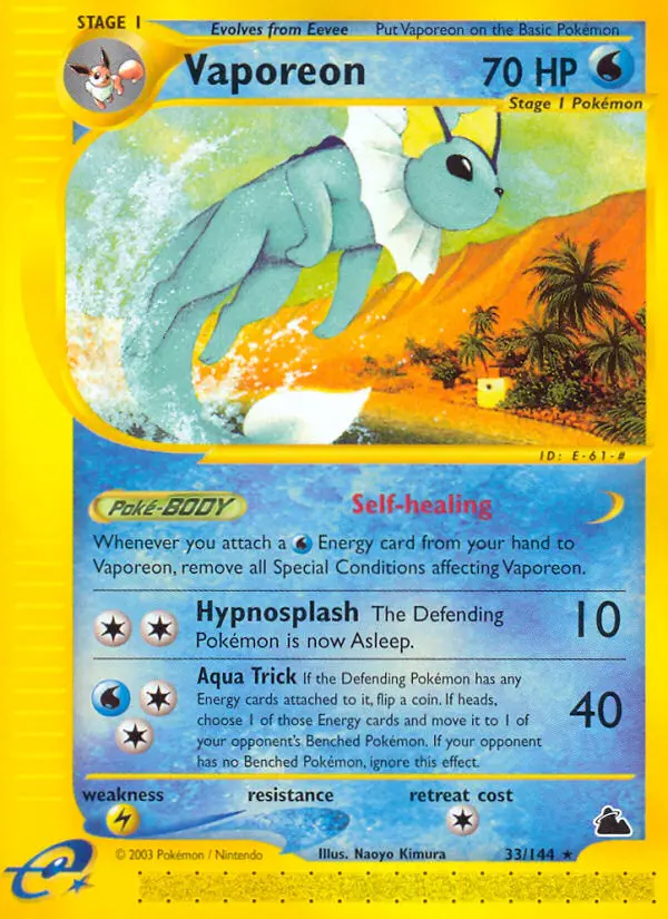 Vaporeon - Skyridge 033/144 (Regular)